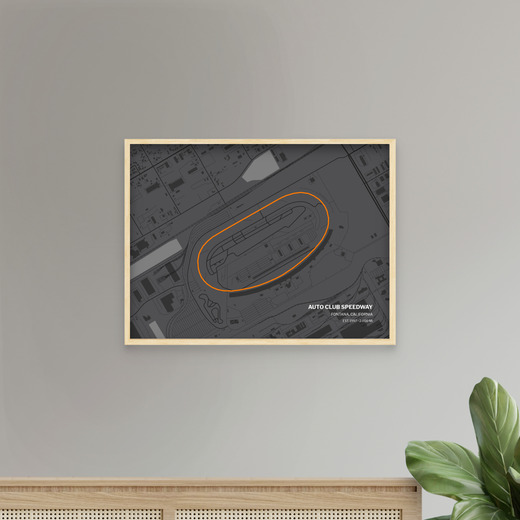 Auto Club Speedway Poster - Track Map 8