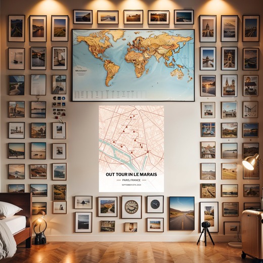 My Stay in Le Marais Poster - Route Map 8